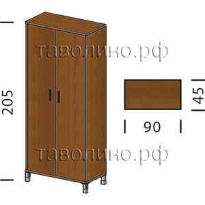Борн (Born) B-430.6, B-430.7 | Шкаф закрытый 90х45х205