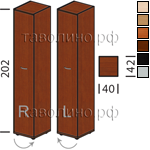 Модуль узкого шкафа с дверью TL81.5505/5506