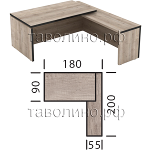 Торр (Torr) TCT 1820 | Нестандартный угловой стол для руководителя 180х200х75