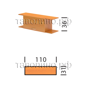 Эрго ПН101 | Полка настенная (навесная) 110х31х36