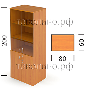 Эрго Ш64Т/1з | Шкаф со стеклом 80х60х200