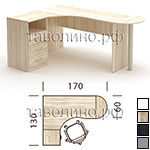 Стол офисный угловой SIMPLE КМП-002