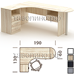 Стол офисный угловой SIMPLE КМП-006