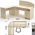 Стол офисный угловой SIMPLE КМП-012