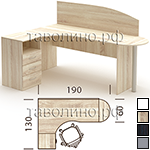 Стол офисный угловой SIMPLE КМП-014